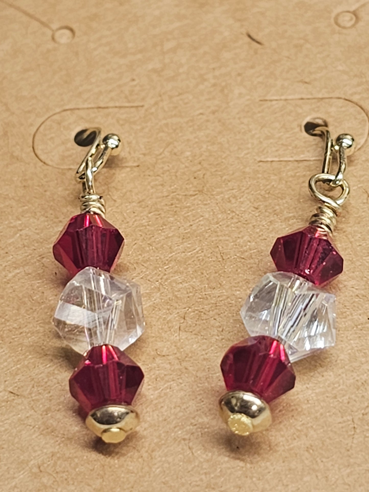 Red drop Earrings