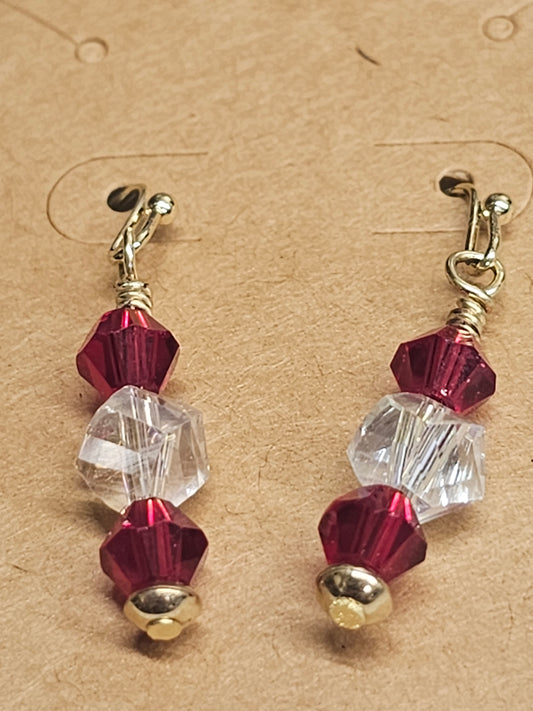 Red drop Earrings