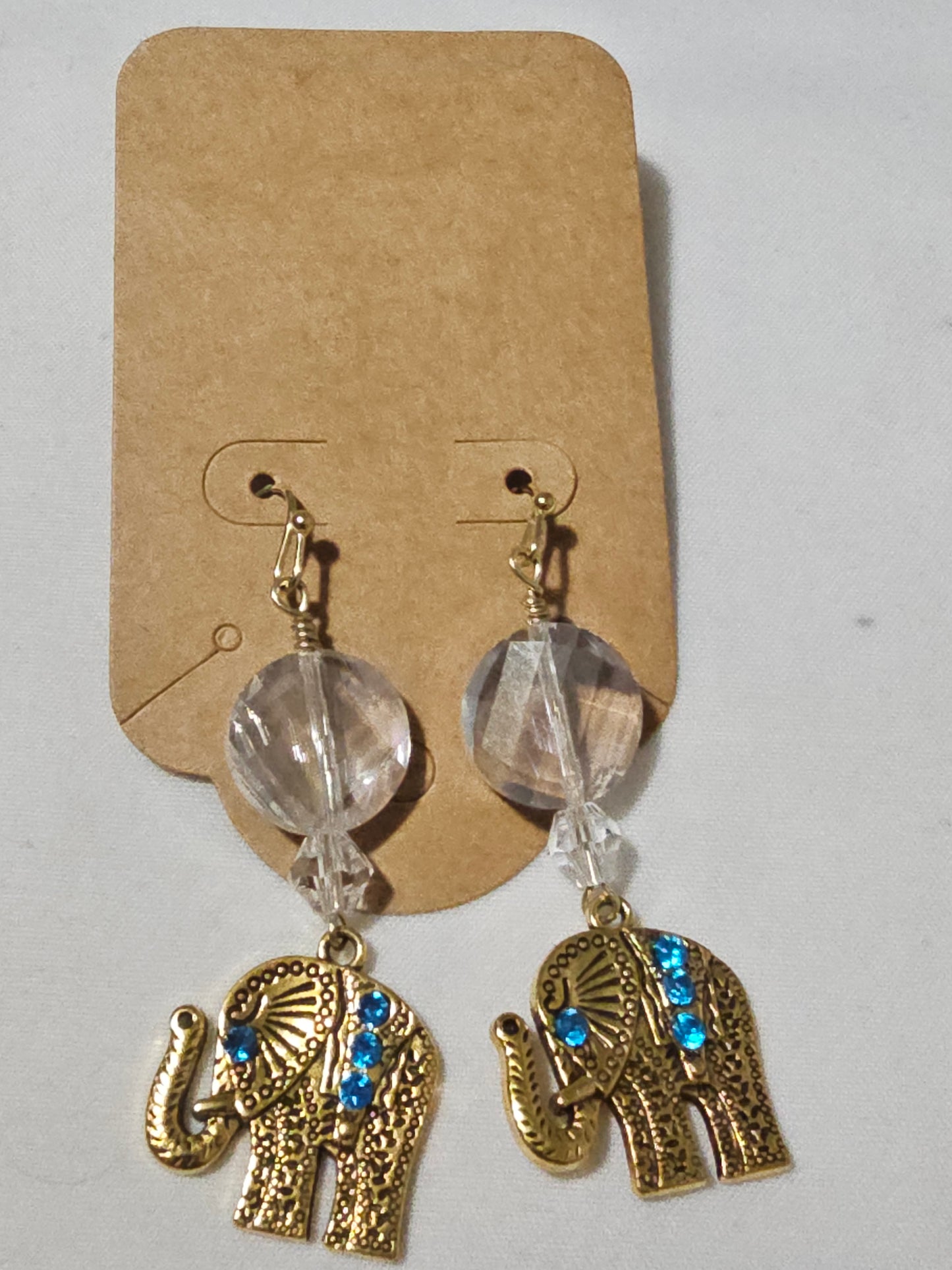 Blue Elephant Earrings