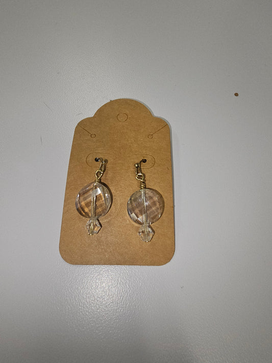 Clear gem earrings