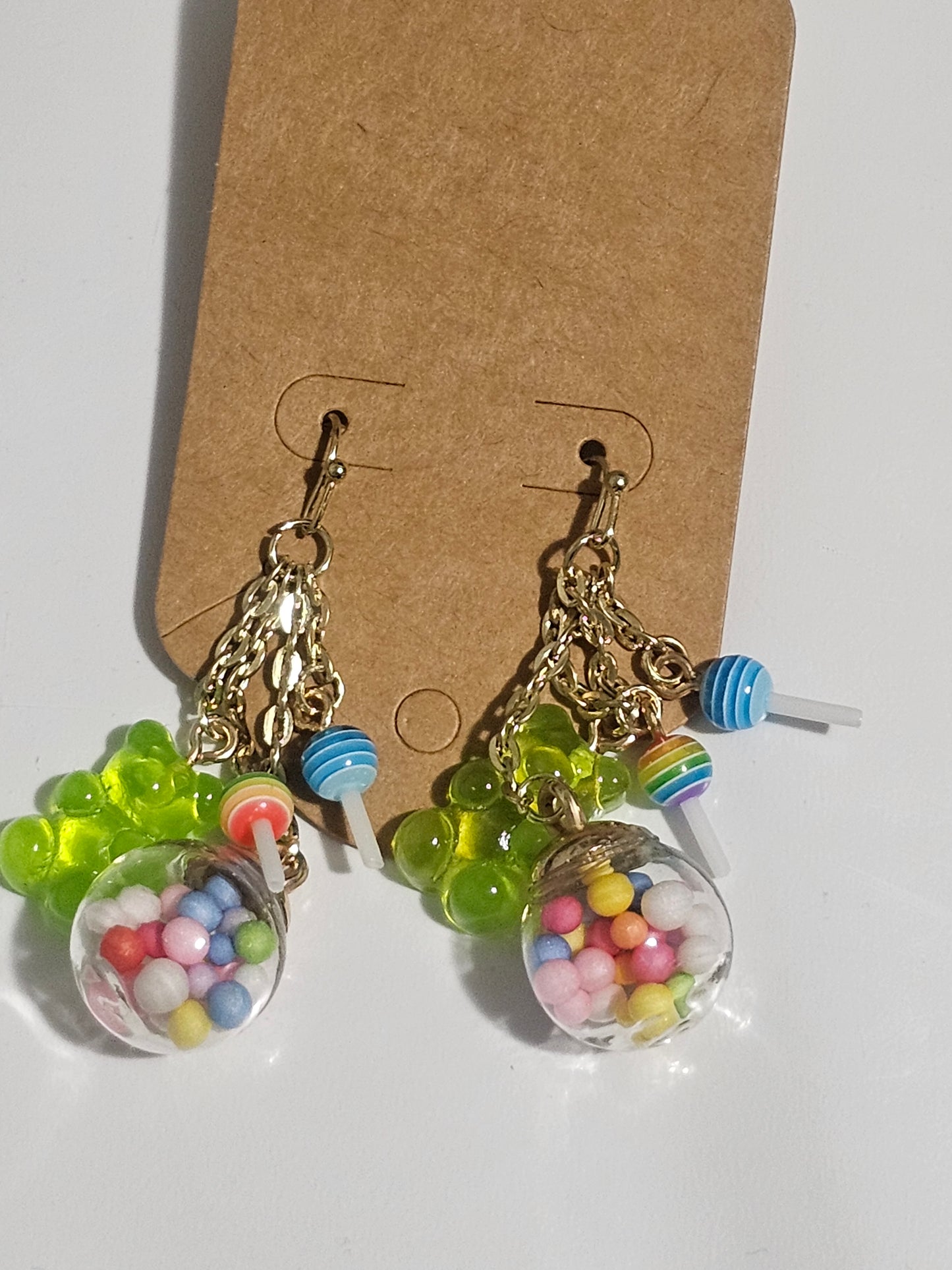 Gummy Bear and Gumball Machine Earrings