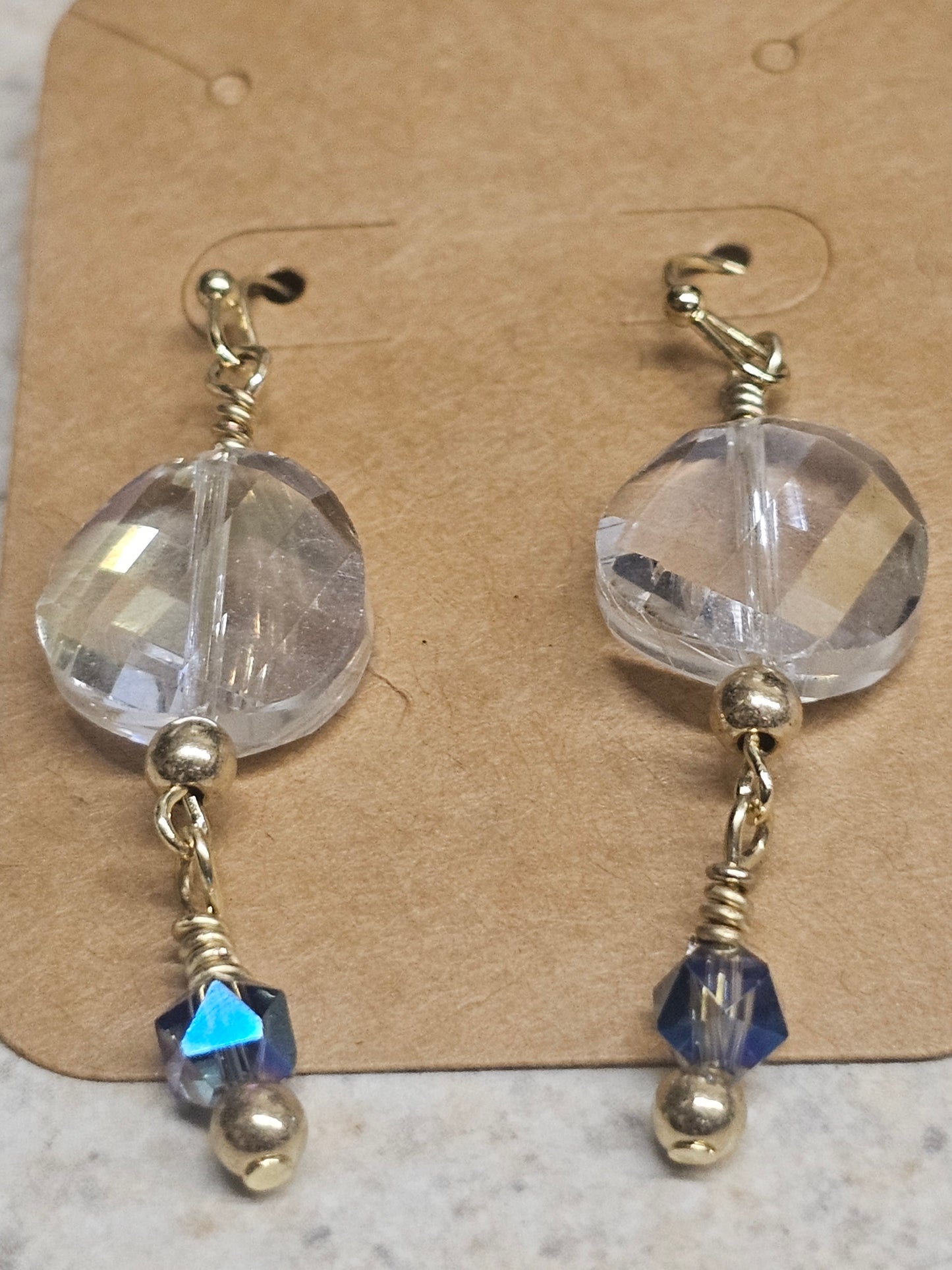 Clear gem earrings